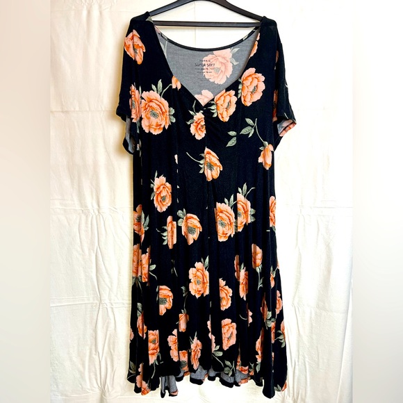 Torrid Mini Super Soft Fluted Dress - Picture 1 of 1